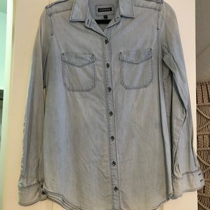 EXPRESS light chambray button down